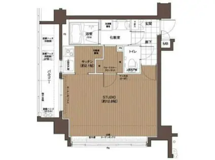 ルリオン府中駅前LELION府中駅前(1K/4階)の間取り写真