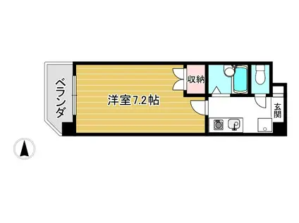 フォーレスト高野(1K/1階)の間取り写真