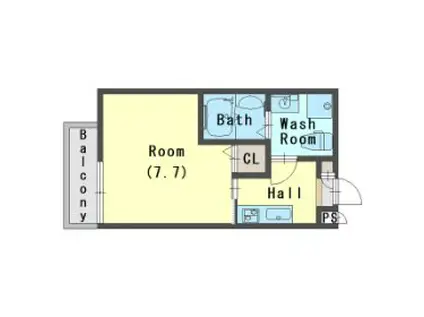 スミカ片山町(1K/3階)の間取り写真