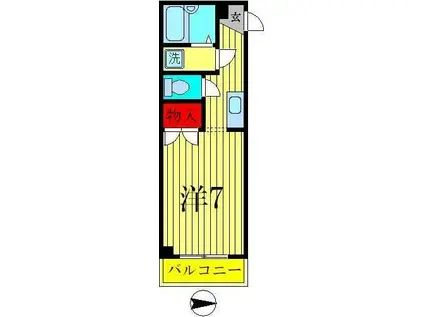 メゾンエトワールIII(1K/3階)の間取り写真