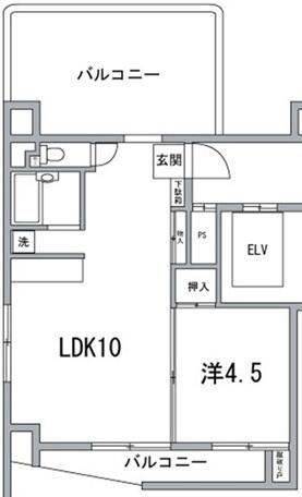 メゾン永和(1LDK/6階)の間取り写真