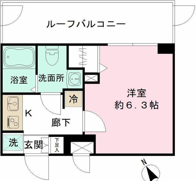 NーSTAGE つきみ野(1K/4階)の間取り写真