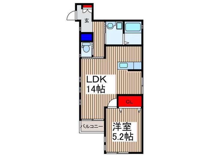 レ・アンジェラ(1LDK/1階)の間取り写真