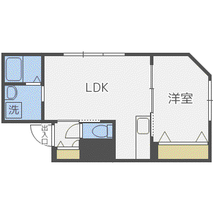 グランマーチ中島公園(1LDK/5階)の間取り写真