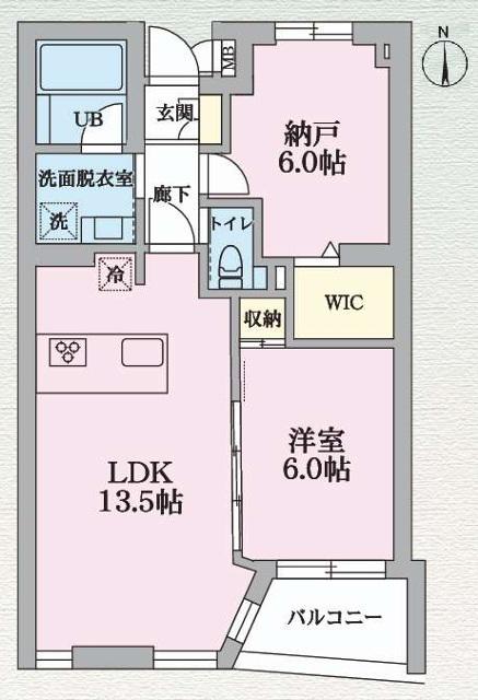 バンレーラ鷹番(1SLDK/3階)の間取り写真