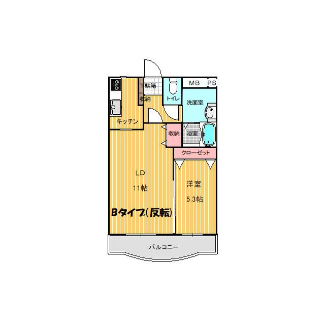 ポラリス(1LDK/2階)の間取り写真
