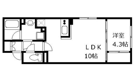 MAXIV CROS板橋(1LDK/4階)の間取り写真