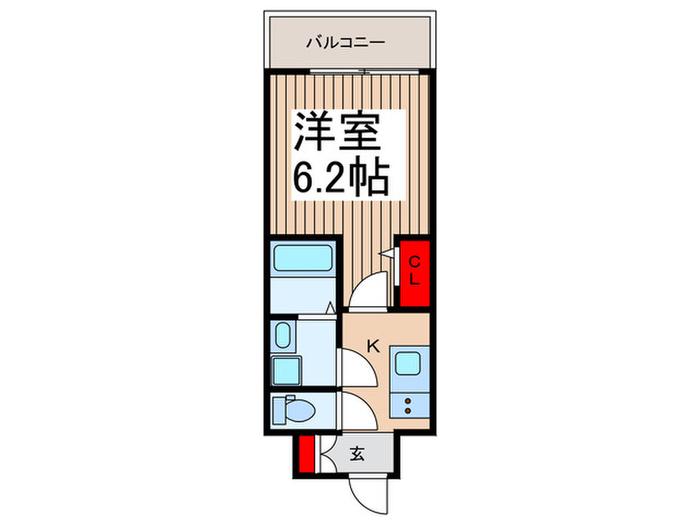 KDXレジデンス成増(1K/2階)の間取り写真
