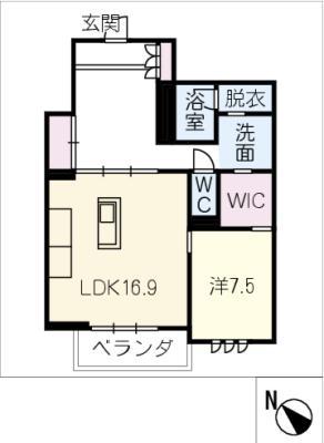 ザ リッツ大手町(1LDK/4階)の間取り写真
