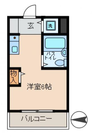 ウインベルソロ金町第7(ワンルーム/2階)の間取り写真