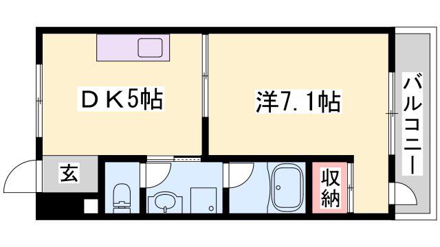 花たちばな館(1DK/4階)の間取り写真
