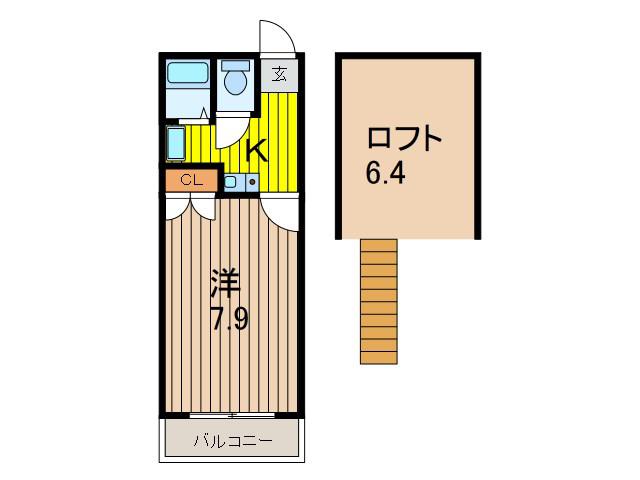 ハイツMAYUMI(1K/1階)の間取り写真