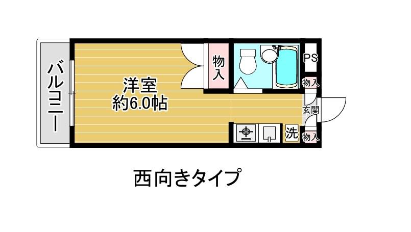 ウィステリア多摩センター(1K/4階)の間取り写真