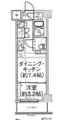 エルフォルテ東日暮里(1DK/5階)の間取り写真