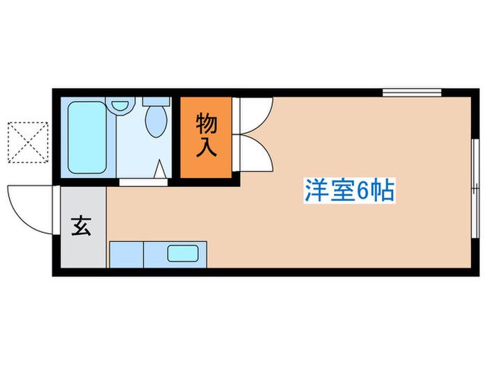 ド-ム阿佐谷(ワンルーム/1階)の間取り写真