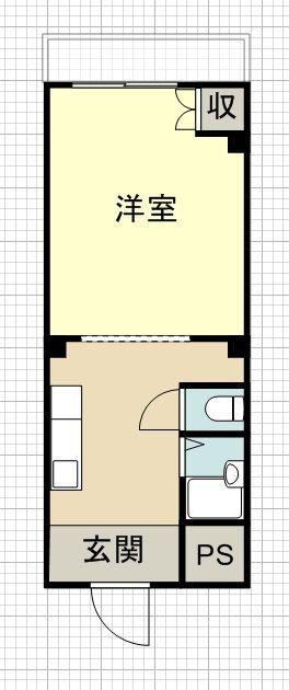第1旭ビル(1K/2階)の間取り写真