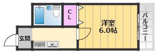 ロイヤル和泉PART1(1K/3階)の間取り写真