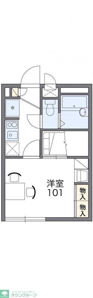 レオパレスプリマベーラ(1K/1階)の間取り写真
