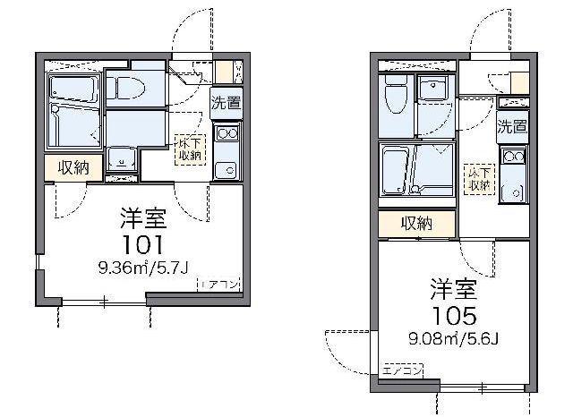 レオネクストロリエンテ(1K/2階)の間取り写真