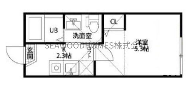 GIRASOL M(1K/1階)の間取り写真