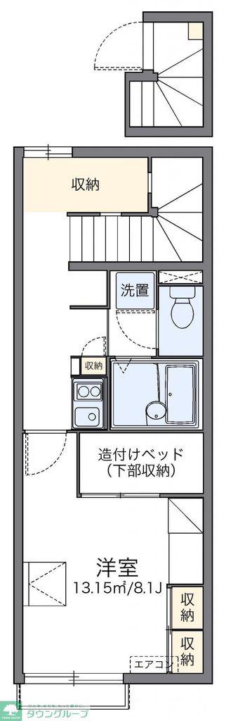 レオパレスフロラシオン III(1K/2階)の間取り写真