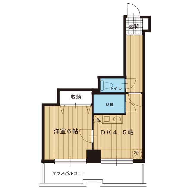 信開トピア学園(1DK/2階)の間取り写真