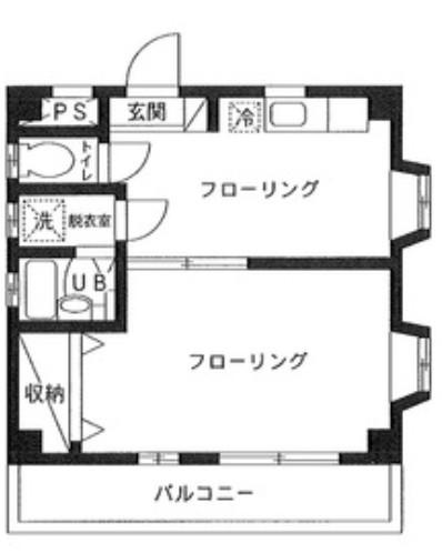 コーポラスリュー(1DK/3階)の間取り写真