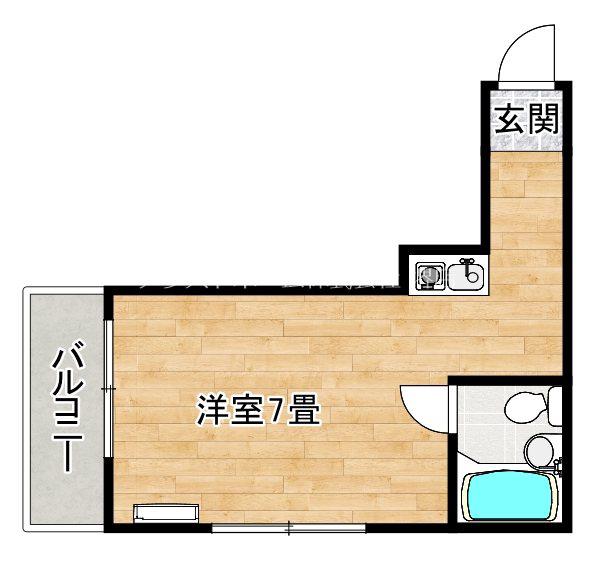フェリシティ堺東(ワンルーム/2階)の間取り写真