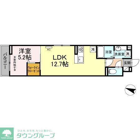 ラ カーサ フェリシダ(1LDK/2階)の間取り写真