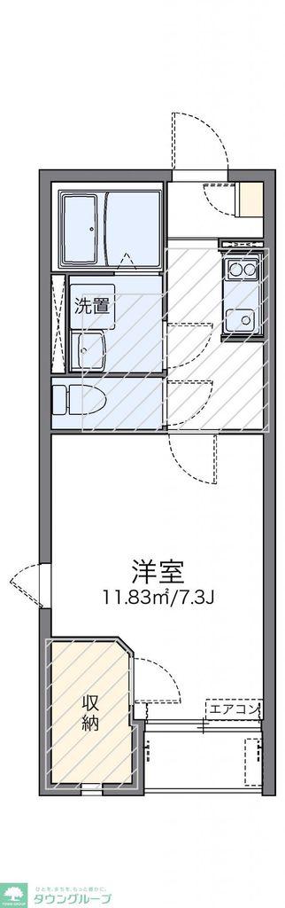 レオネクスト熊切(1K/2階)の間取り写真