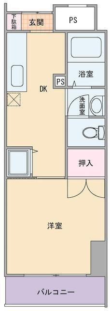 きのえビル(1K/3階)の間取り写真