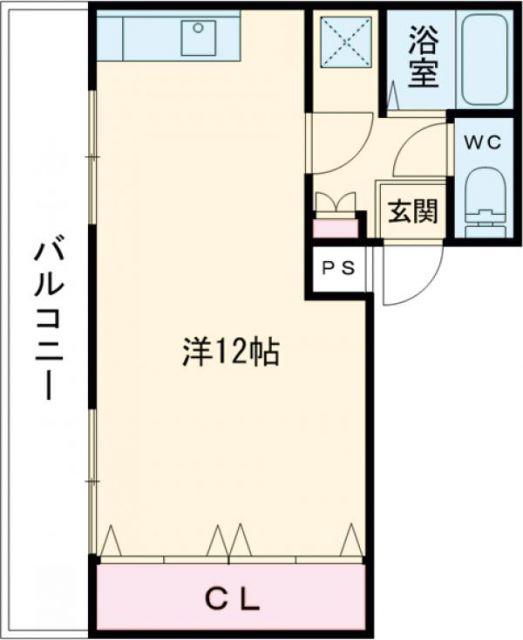 サニーサイドマンション(ワンルーム/5階)の間取り写真
