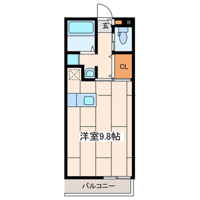 スプルース湘南(ワンルーム/3階)の間取り写真