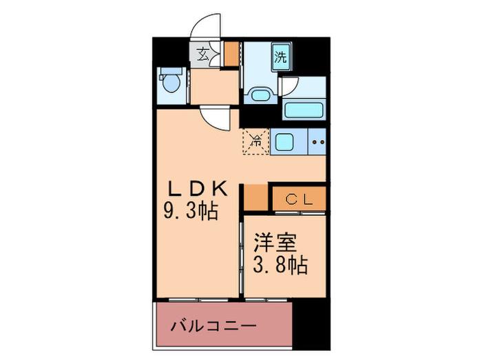 PIER PARK 住吉(1LDK/10階)の間取り写真
