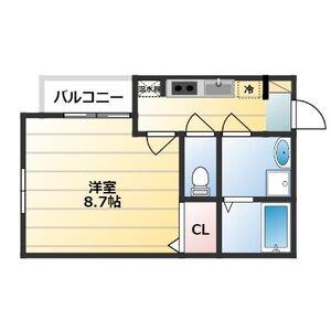 FMAISON遠里小野II番館(1K/1階)の間取り写真