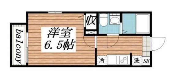 PRECIOUS EARTH稲毛区稲毛(1K/2階)の間取り写真