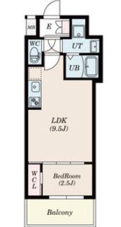 セレニテ三宮リアン(1LDK/6階)の間取り写真