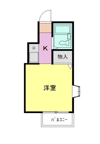 クレスト志木(1K/3階)の間取り写真