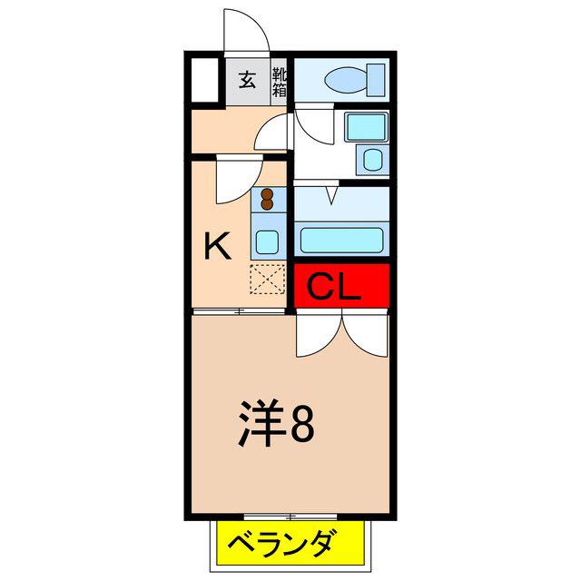コーポ泉果苑(1K/1階)の間取り写真