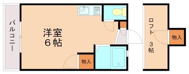 セーヌ香椎南(ワンルーム/1階)の間取り写真