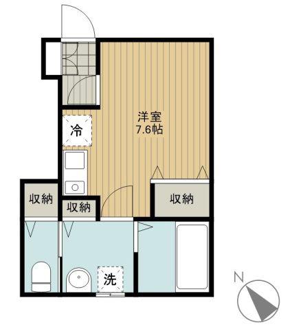 ペルソーナ上尾上町(ワンルーム/1階)の間取り写真