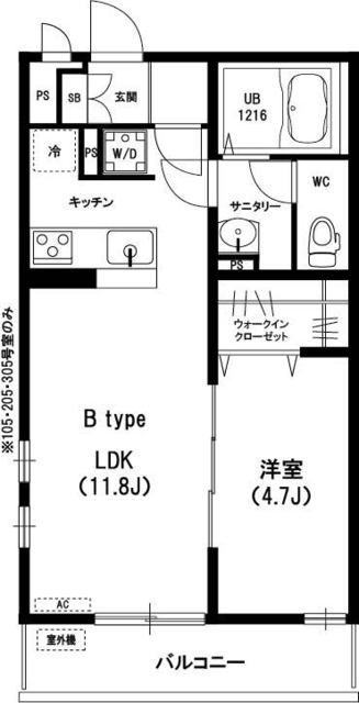 リブリGRANDSHINE(1LDK/3階)の間取り写真