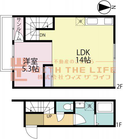 CASSA(1LDK/1階)の間取り写真