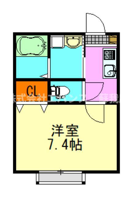 リヴェール寒川(1K/1階)の間取り写真