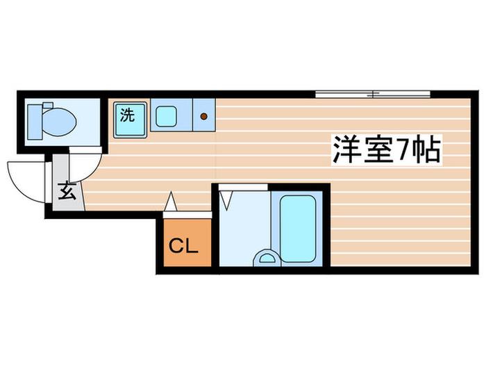 クラッセ旭丘(ワンルーム/1階)の間取り写真