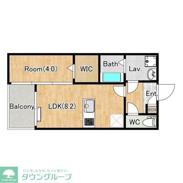 ジーメゾン青梅河辺町(1LDK/1階)の間取り写真