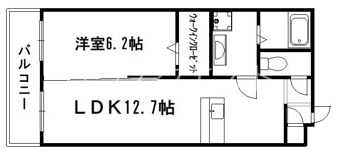 ヴェルドミール(1LDK/3階)の間取り写真