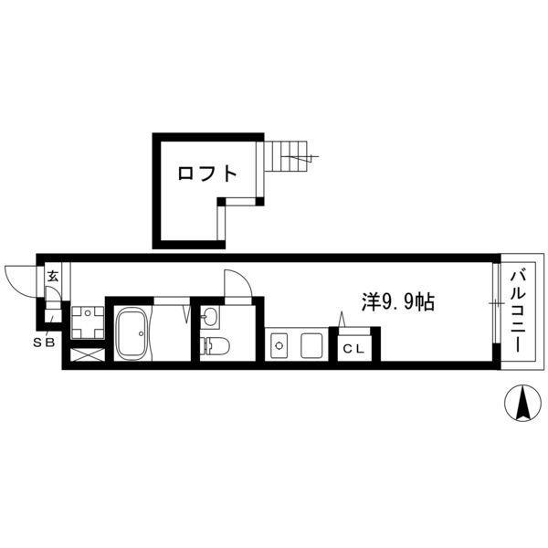 JOULE則武(ワンルーム/4階)の間取り写真