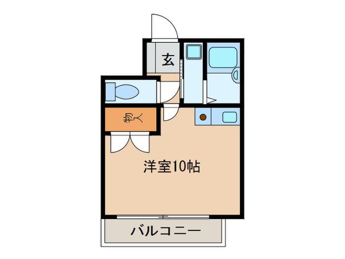セラフィン西新南(ワンルーム/2階)の間取り写真
