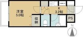 グランイースト北17条(1DK/1階)の間取り写真